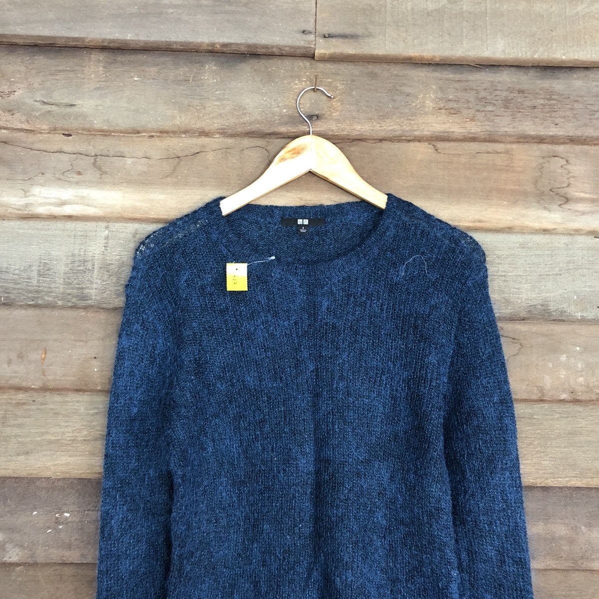 Homespun Knitwear DL Uniqlo Dark Blue Mohair Shag Shaggy Knitwear #B632 Size US S / EU 44-46 / 1 - 9 Thumbnail