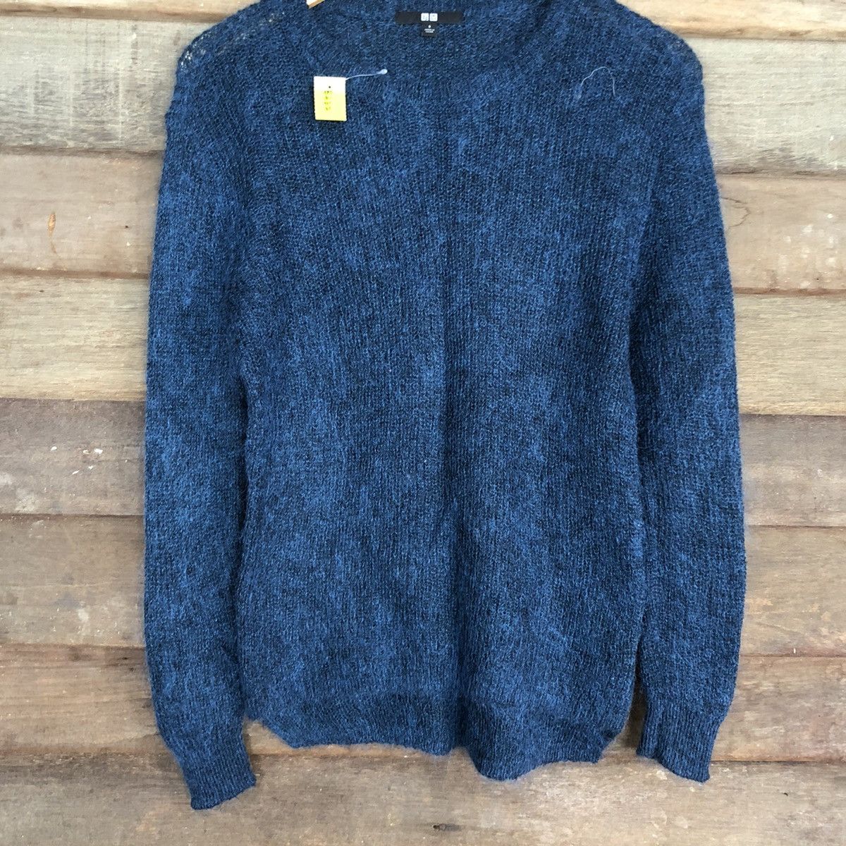 Homespun Knitwear DL Uniqlo Dark Blue Mohair Shag Shaggy Knitwear #B632 Size US S / EU 44-46 / 1 - 8 Thumbnail