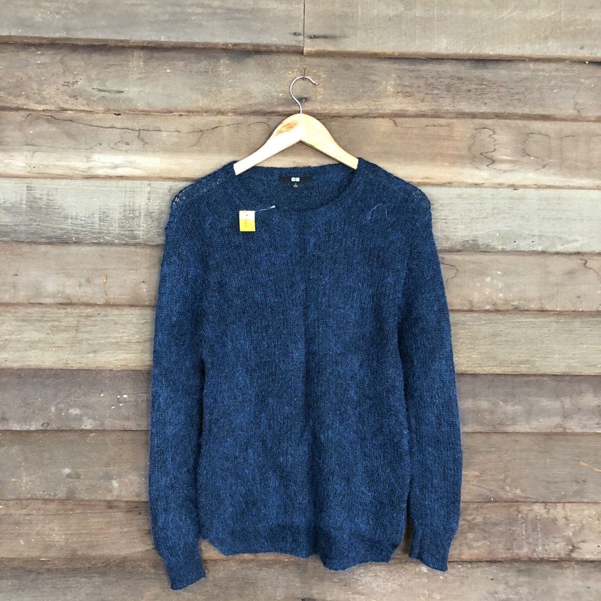 Homespun Knitwear DL Uniqlo Dark Blue Mohair Shag Shaggy Knitwear #B632 Size US S / EU 44-46 / 1 - 3 Thumbnail