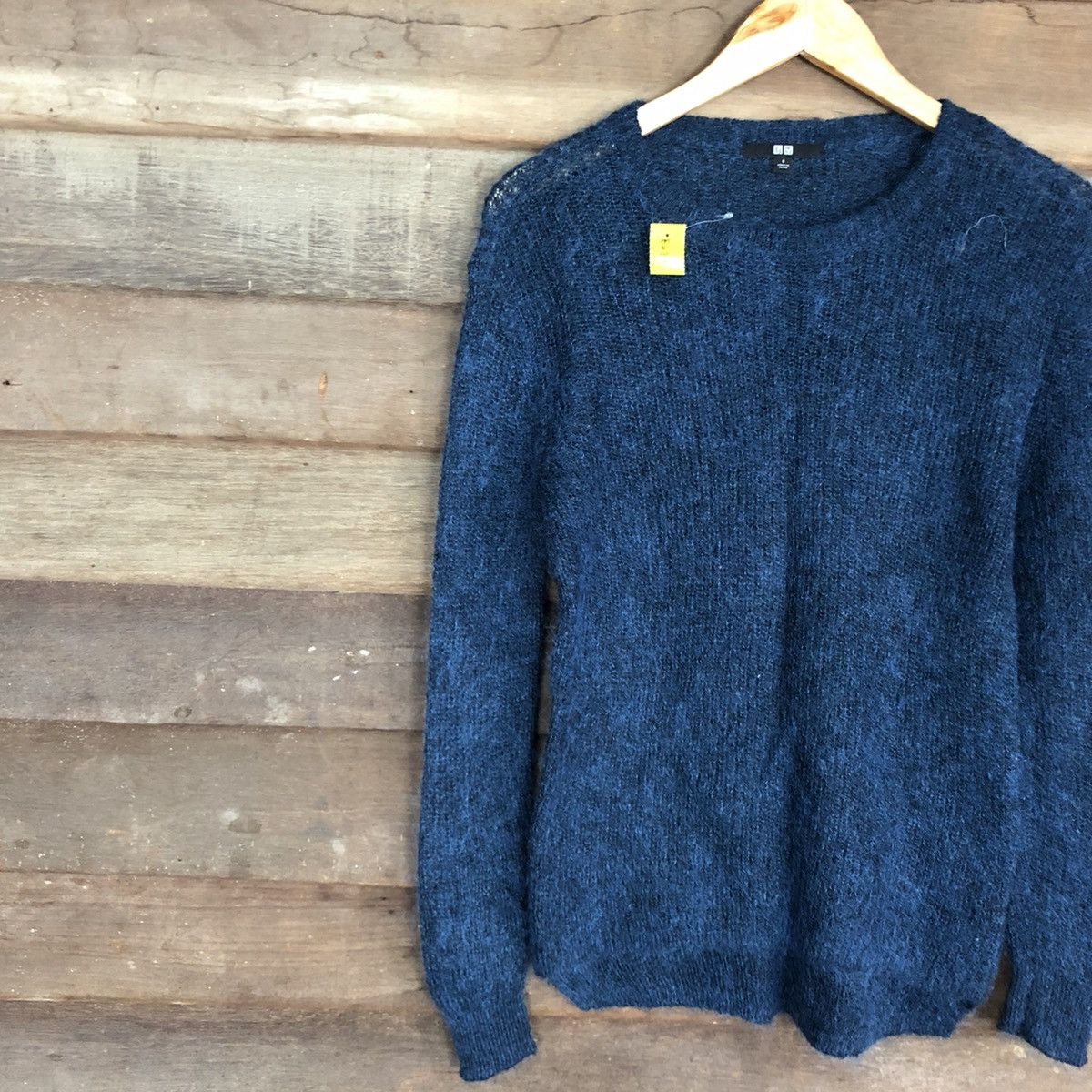 Homespun Knitwear DL Uniqlo Dark Blue Mohair Shag Shaggy Knitwear #B632 Size US S / EU 44-46 / 1 - 7 Thumbnail