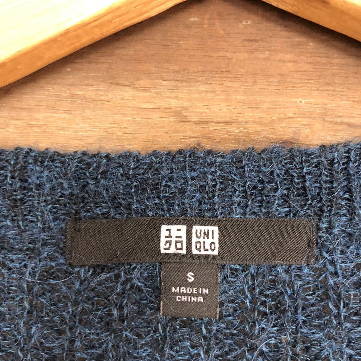 Homespun Knitwear DL Uniqlo Dark Blue Mohair Shag Shaggy Knitwear #B632 Size US S / EU 44-46 / 1 - 11 Thumbnail