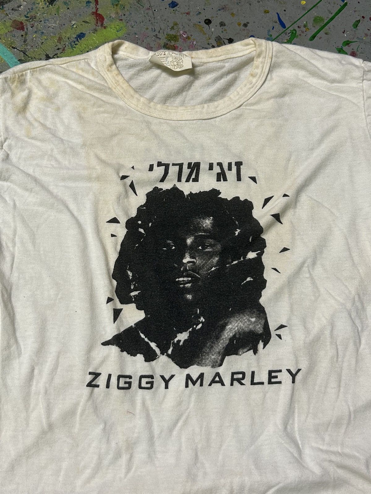 Band Tees × Vintage Vintage distressed Ziggy Marley 1988 Israel tour T-shirt Size US L / EU 52-54 / 3 - 4 Thumbnail