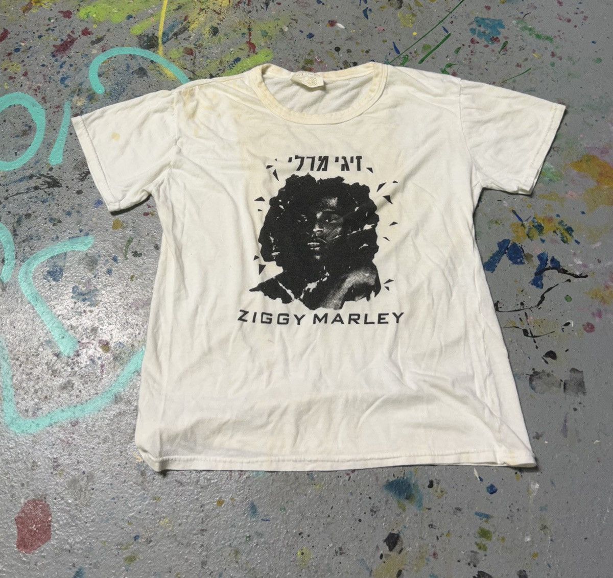Band Tees × Vintage Vintage distressed Ziggy Marley 1988 Israel tour T-shirt Size US L / EU 52-54 / 3 - 2 Thumbnail