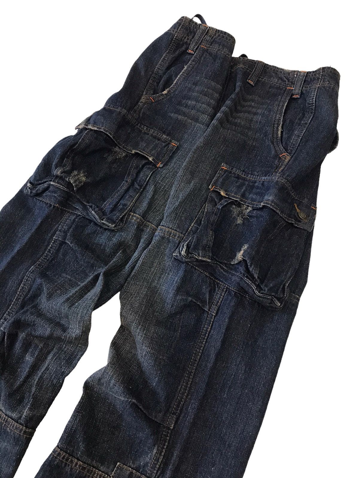 Japanese Brand Ankle Zipper💥Jungle Storm Multi Pocket Cargo Denim Bondage Size US 32 / EU 48 - 9 Thumbnail