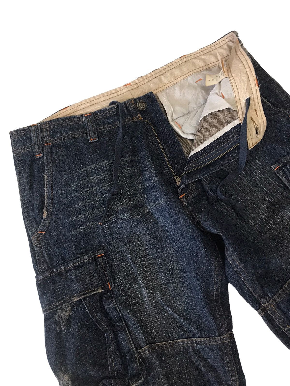 Japanese Brand Ankle Zipper💥Jungle Storm Multi Pocket Cargo Denim Bondage Size US 32 / EU 48 - 13 Thumbnail
