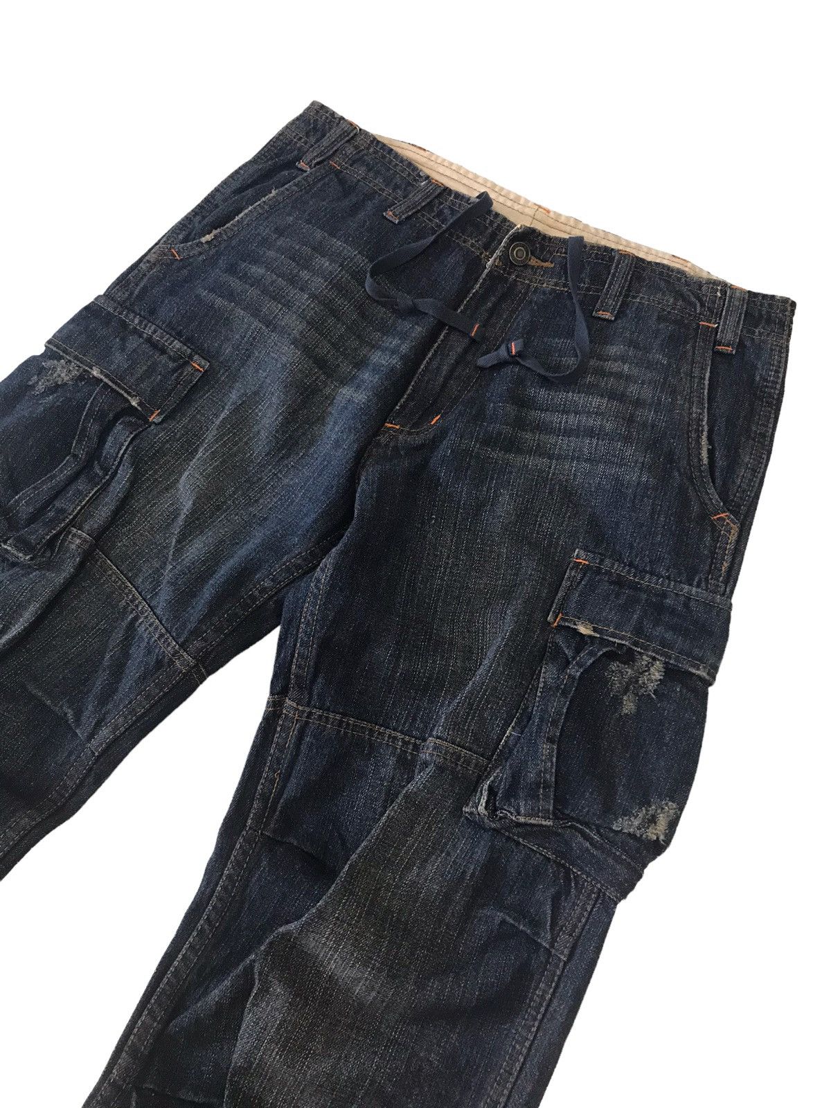 Japanese Brand Ankle Zipper💥Jungle Storm Multi Pocket Cargo Denim Bondage Size US 32 / EU 48 - 6 Thumbnail