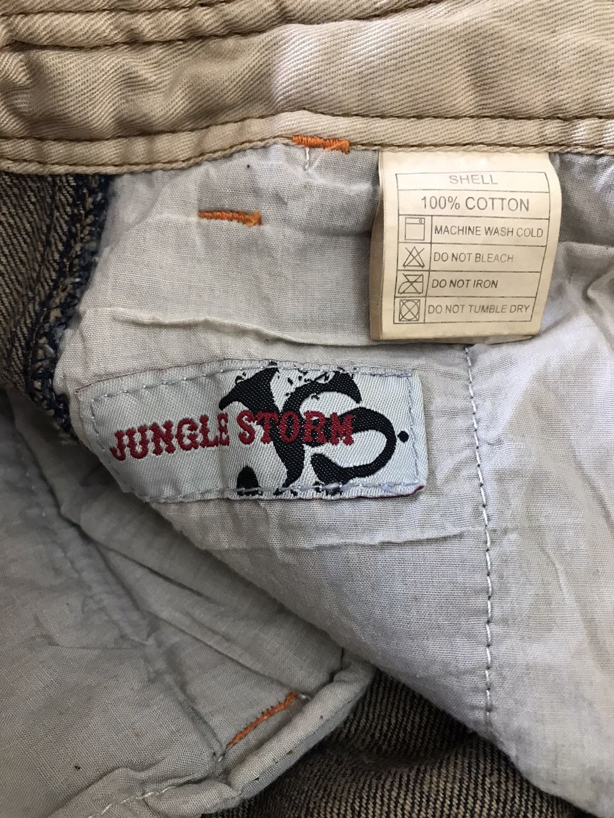 Japanese Brand Ankle Zipper💥Jungle Storm Multi Pocket Cargo Denim Bondage Size US 32 / EU 48 - 17 Thumbnail