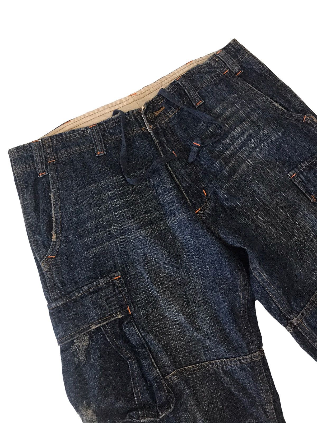 Japanese Brand Ankle Zipper💥Jungle Storm Multi Pocket Cargo Denim Bondage Size US 32 / EU 48 - 12 Thumbnail