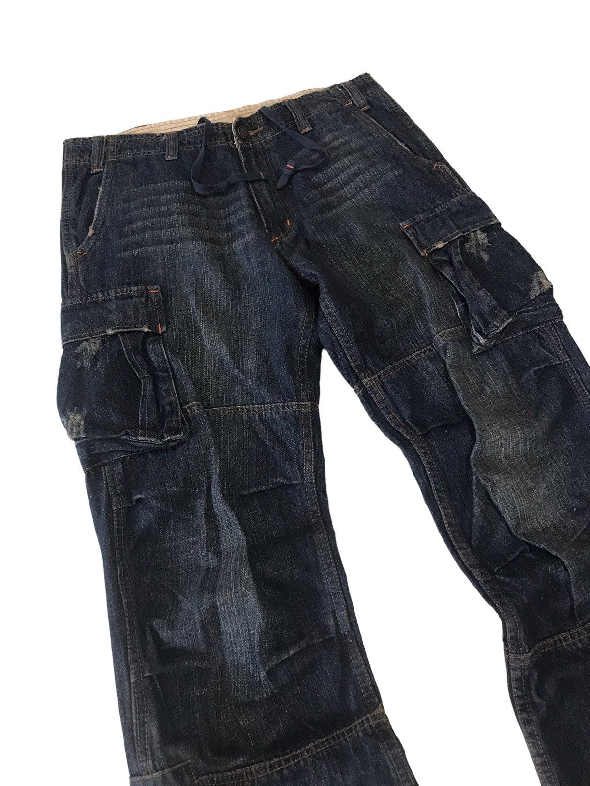 Japanese Brand Ankle Zipper💥Jungle Storm Multi Pocket Cargo Denim Bondage Size US 32 / EU 48 - 5 Thumbnail
