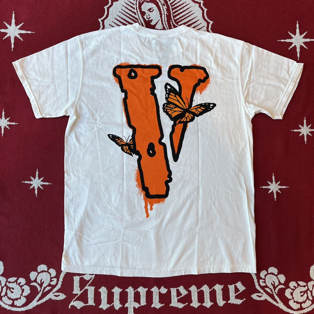 Vlone Juice Wrld x Vlone Butterfly Tee White Size L | Grailed
