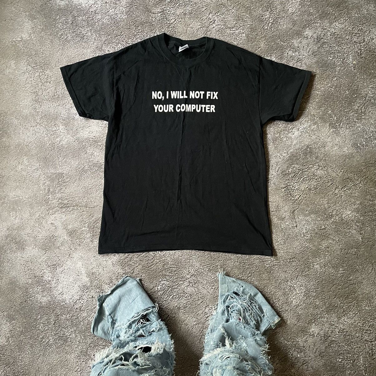 Vintage Vintage Y2K ADULT WILL SAVE FIX COMPUTER BuyTee XL Size US XL / EU 56 / 4 - 1 Thumbnail
