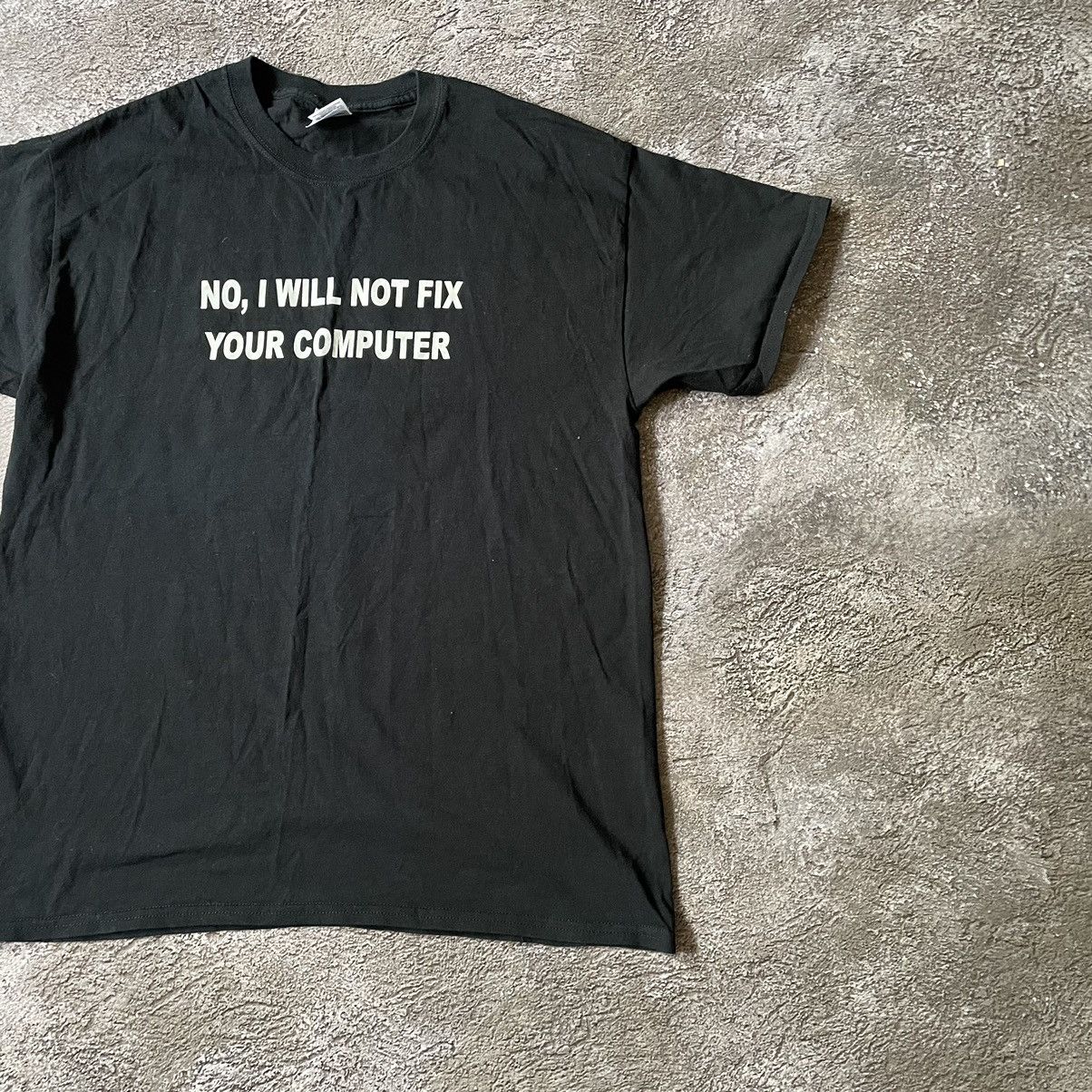 Vintage Vintage Y2K ADULT WILL SAVE FIX COMPUTER BuyTee XL Size US XL / EU 56 / 4 - 3 Thumbnail