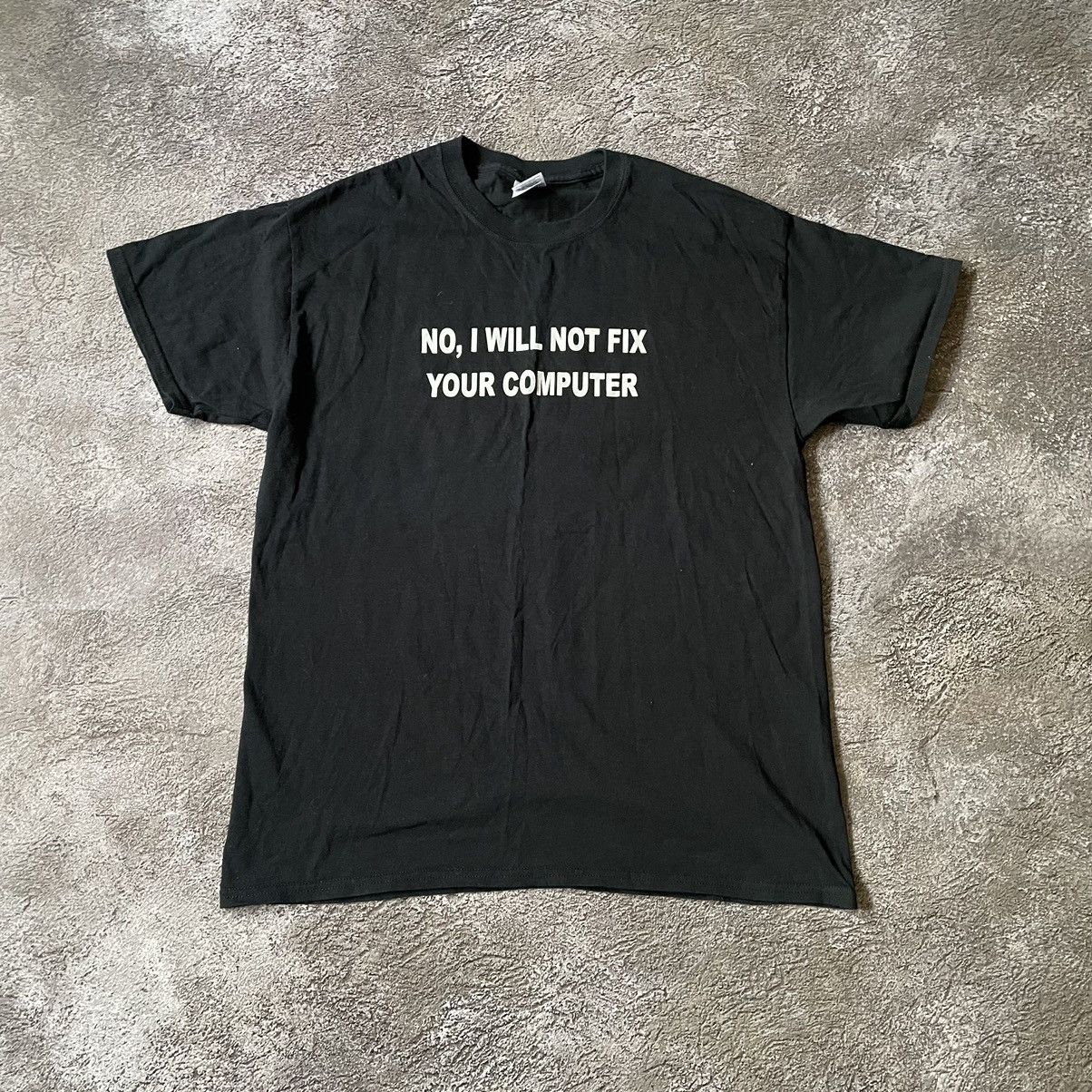 Vintage Vintage Y2K ADULT WILL SAVE FIX COMPUTER BuyTee XL Size US XL / EU 56 / 4 - 2 Thumbnail