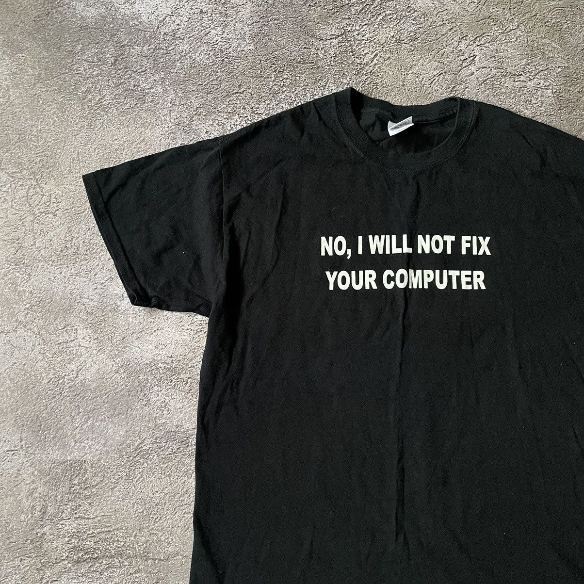 Vintage Vintage Y2K ADULT WILL SAVE FIX COMPUTER BuyTee XL Size US XL / EU 56 / 4 - 4 Thumbnail