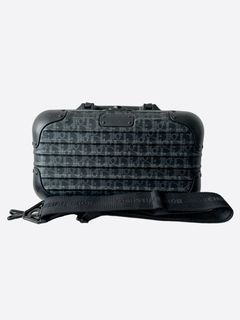 Dior x RIMOWA 4-Wheel Cabin Suitcase Aluminium Dior Oblique Black