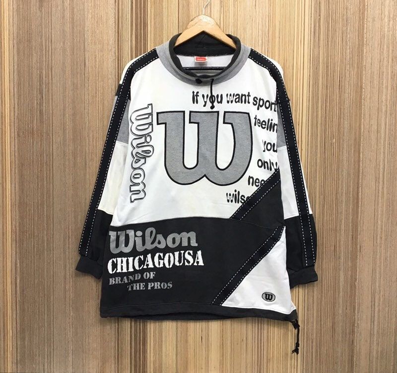Sports Specialties × Vintage × Wilson Wilson Turtle Neck Sweatshirt Size US L / EU 52-54 / 3 - 2 Thumbnail