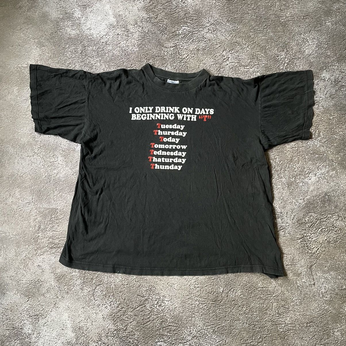 Vintage Vintage Y2K Graphic Tee Faded Black Humor Oversized Skate L Size US L / EU 52-54 / 3 - 3 Thumbnail