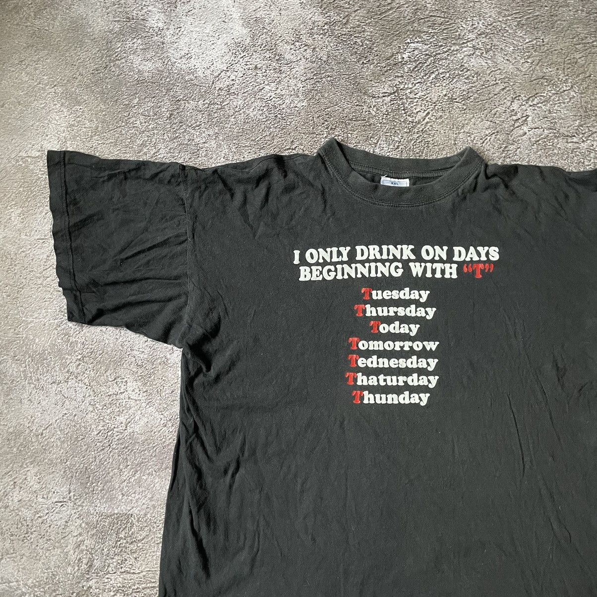 Vintage Vintage Y2K Graphic Tee Faded Black Humor Oversized Skate L Size US L / EU 52-54 / 3 - 4 Thumbnail