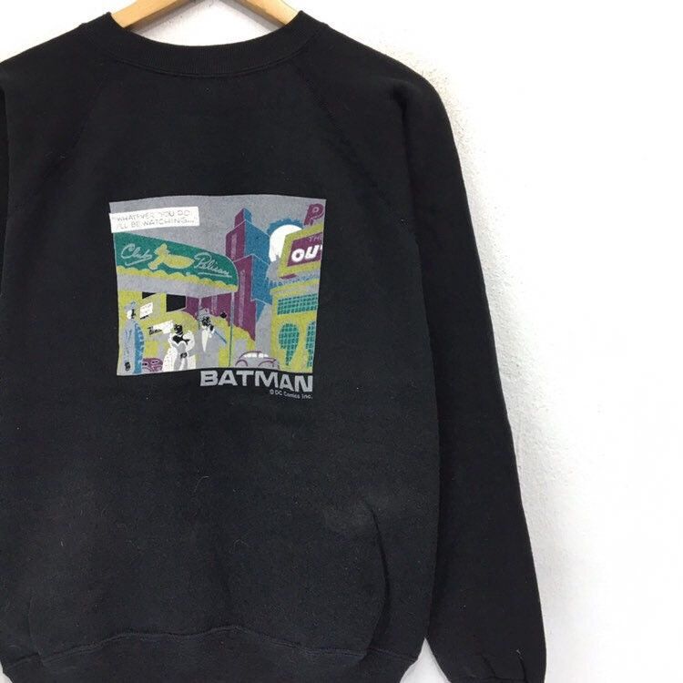 DC Comics × Vintage Vintage 90s Discus Athletic Batman Sweatshirt Size US M / EU 48-50 / 2 - 5 Thumbnail