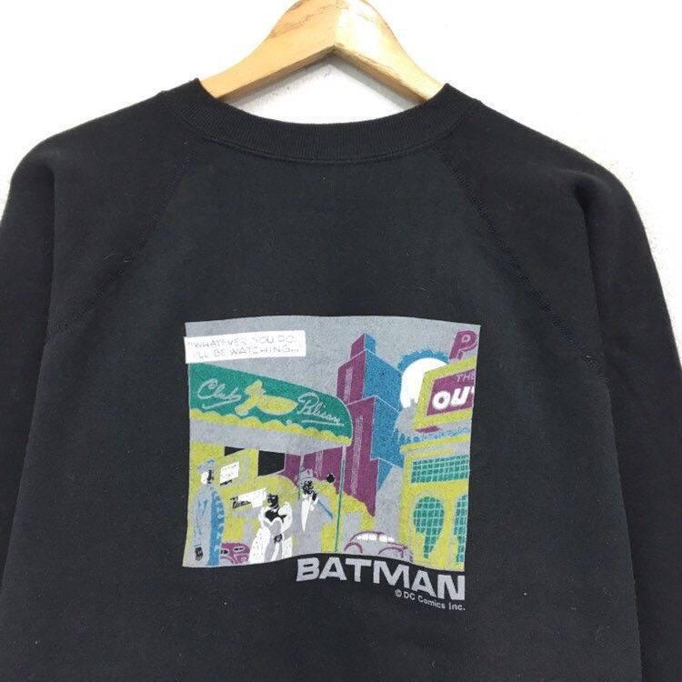 DC Comics × Vintage Vintage 90s Discus Athletic Batman Sweatshirt Size US M / EU 48-50 / 2 - 4 Thumbnail