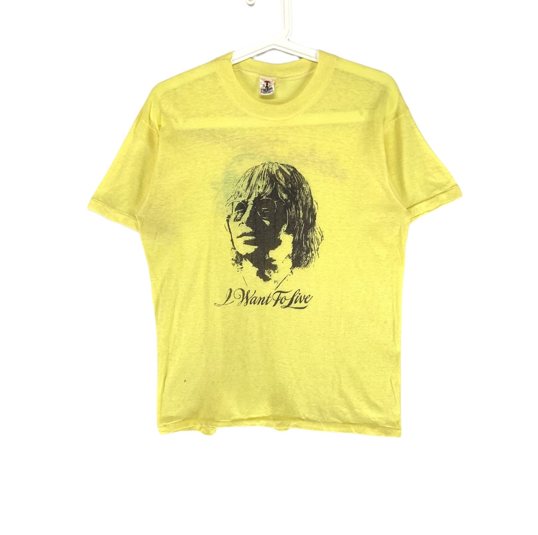 Band Tees × Vintage John Denver i want to live Spring Tour 70s vtg paperthin tee Size US M / EU 48-50 / 2 - 1 Thumbnail