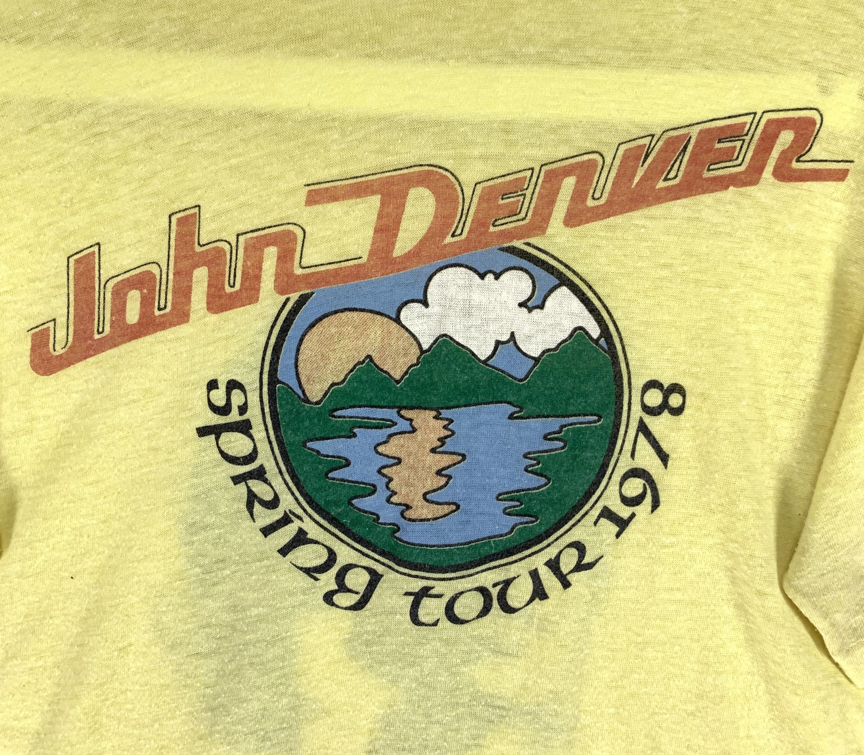 Band Tees × Vintage John Denver i want to live Spring Tour 70s vtg paperthin tee Size US M / EU 48-50 / 2 - 5 Thumbnail