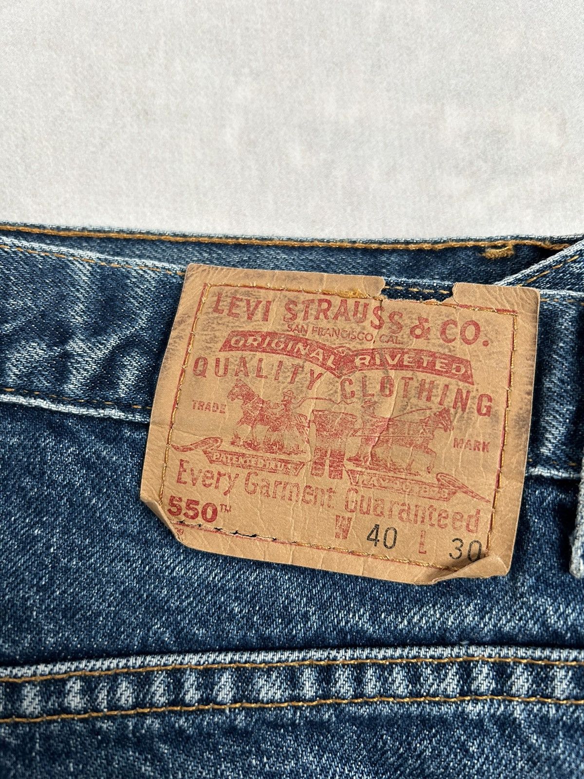 Levi's Vintage Levi’s 550 Made in USA 90s Washed Denim Pants Rare Size US 40 / EU 56 - 6 Thumbnail