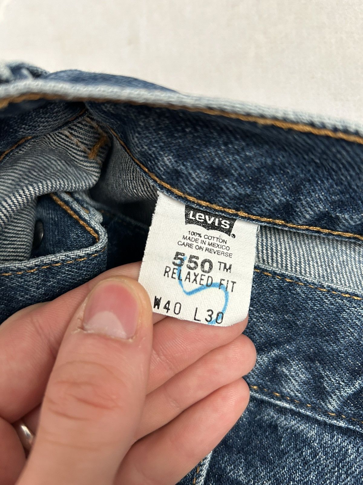 Levi's Vintage Levi’s 550 Made in USA 90s Washed Denim Pants Rare Size US 40 / EU 56 - 7 Thumbnail