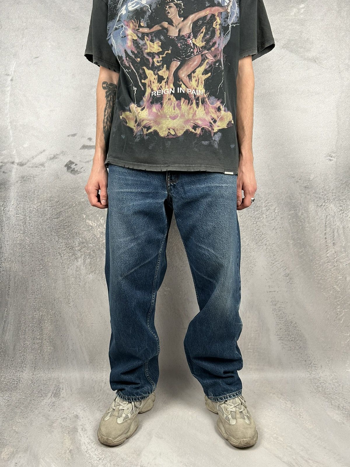 Levi's Vintage Levi’s 550 Made in USA 90s Washed Denim Pants Rare Size US 40 / EU 56 - 2 Thumbnail