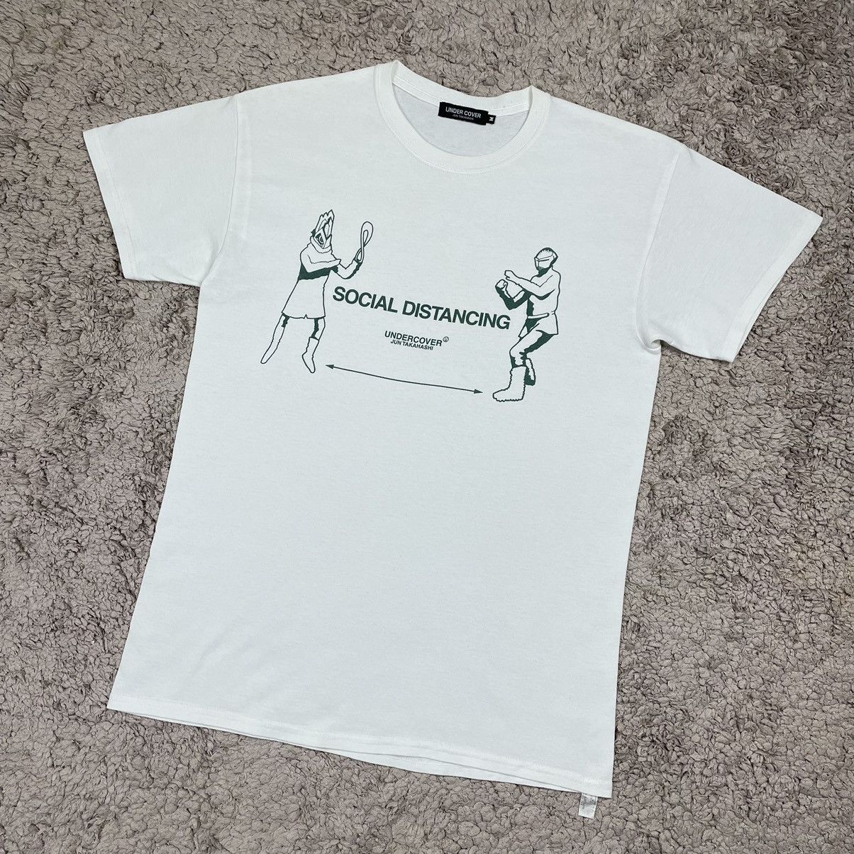 Japanese Brand Vintage Undercover Jun Takahashi Social Distance T-shirt Size US M / EU 48-50 / 2 - 4 Thumbnail