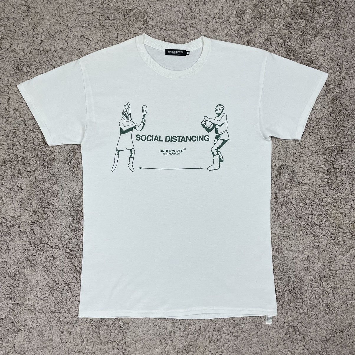 Japanese Brand Vintage Undercover Jun Takahashi Social Distance T-shirt Size US M / EU 48-50 / 2 - 1 Thumbnail