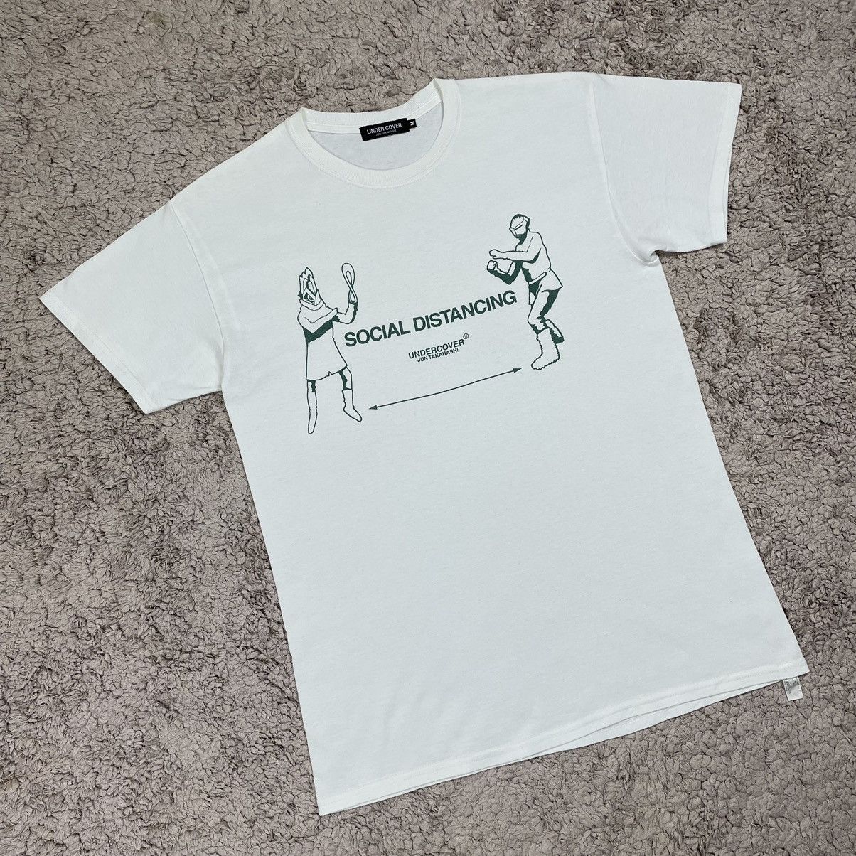Japanese Brand Vintage Undercover Jun Takahashi Social Distance T-shirt Size US M / EU 48-50 / 2 - 3 Thumbnail