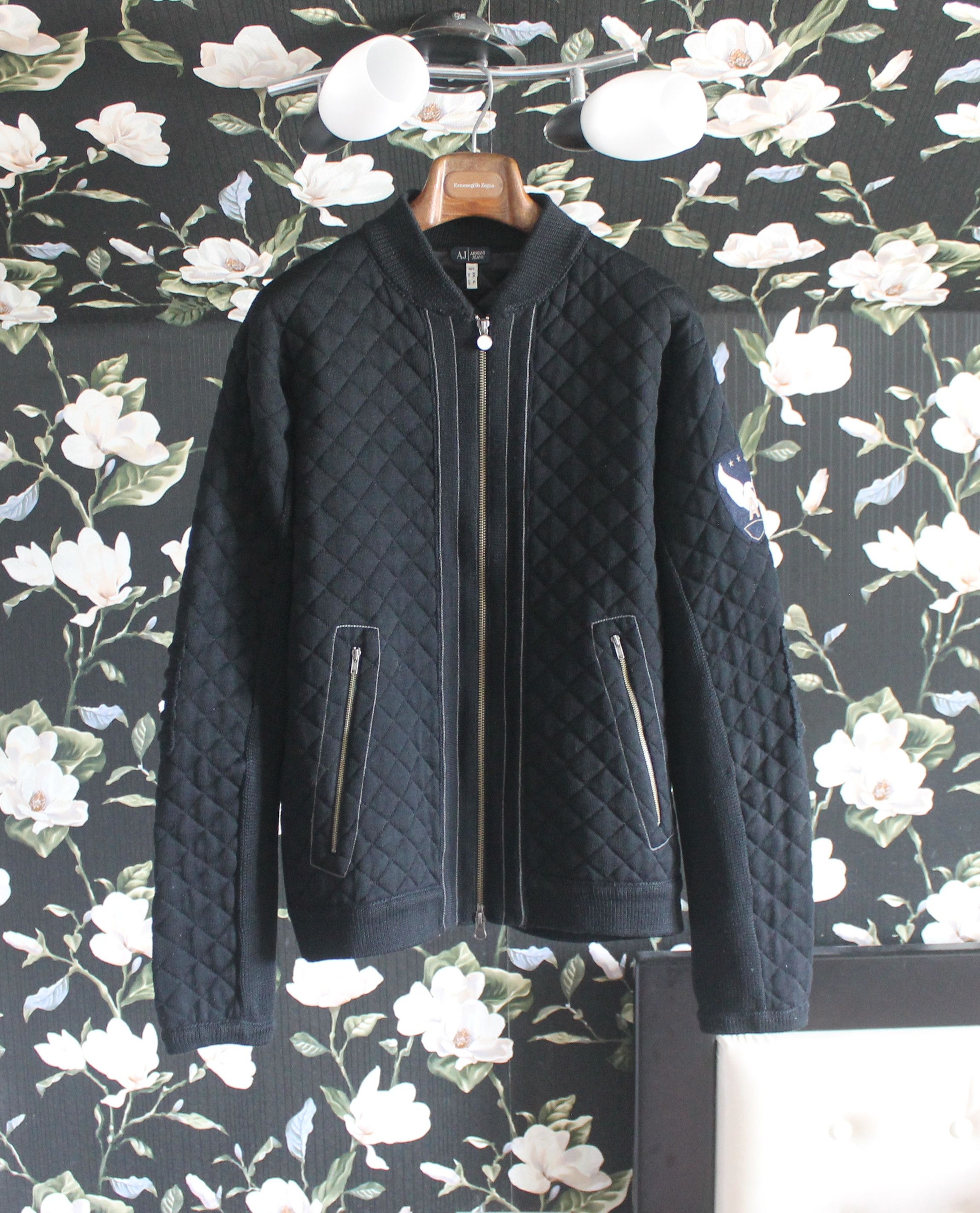 Armani Armani Jeans Wool Bomber Jacket Size US XL / EU 56 / 4 - 1 Thumbnail