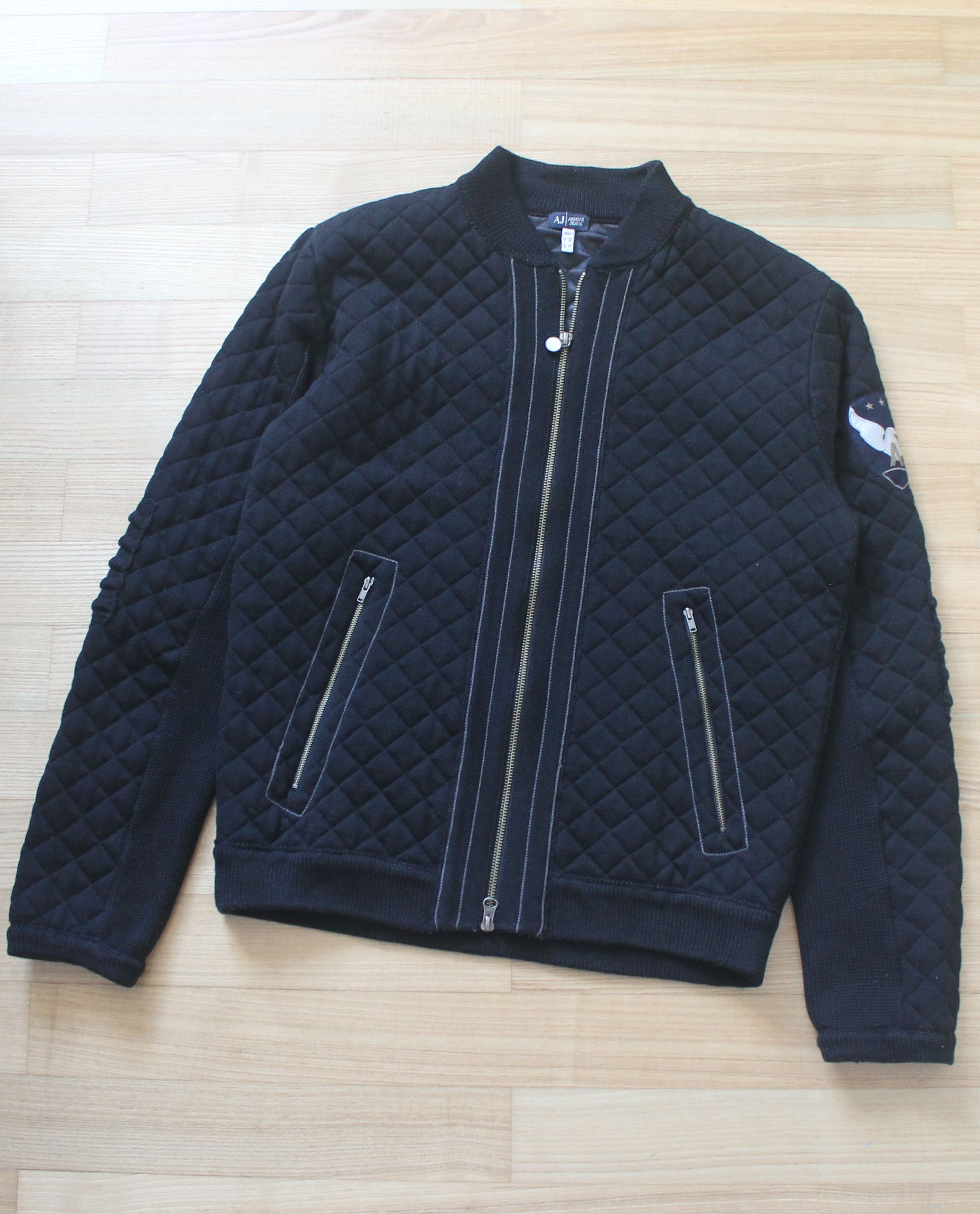 Armani Armani Jeans Wool Bomber Jacket Size US XL / EU 56 / 4 - 5 Thumbnail