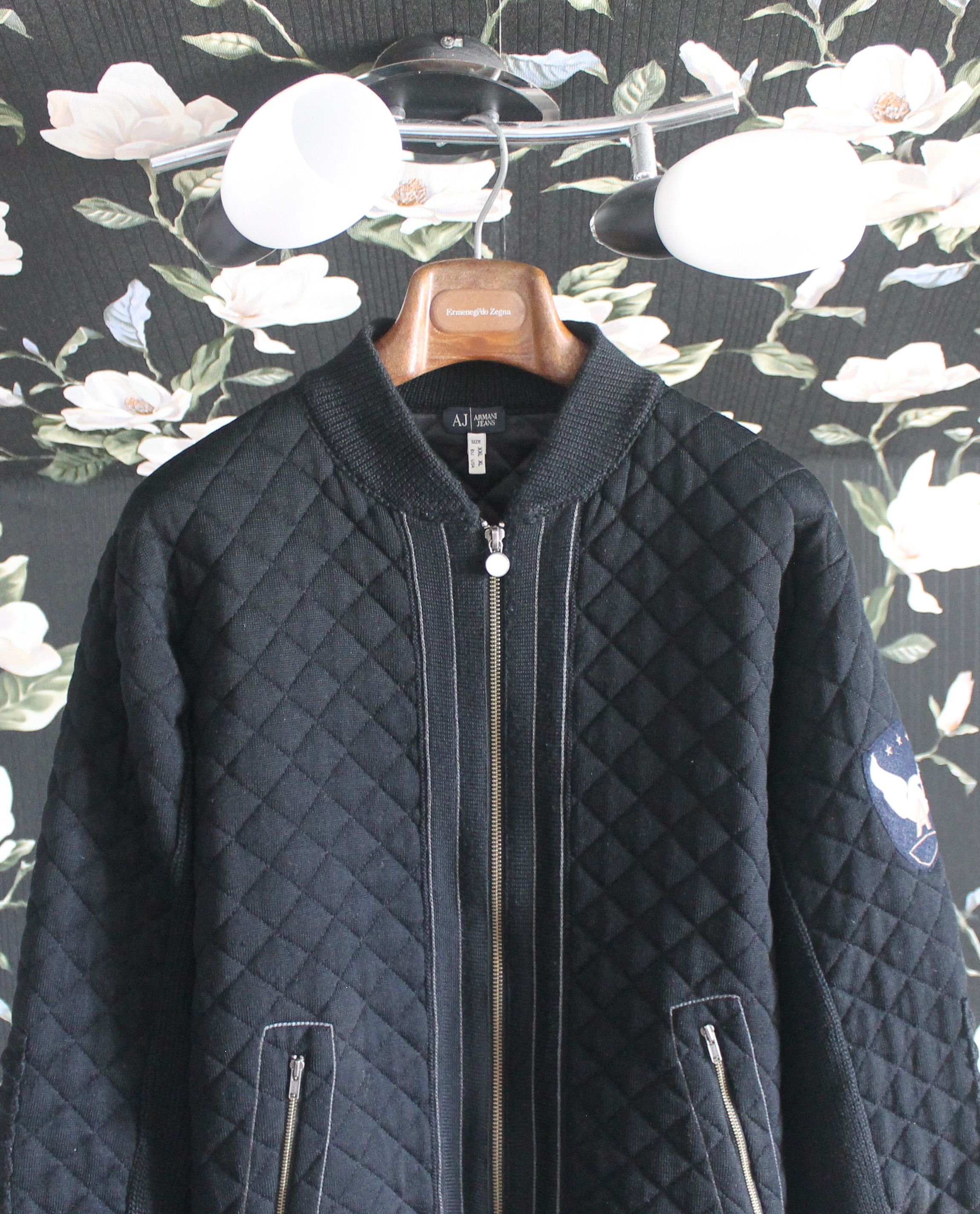 Armani Armani Jeans Wool Bomber Jacket Size US XL / EU 56 / 4 - 2 Thumbnail