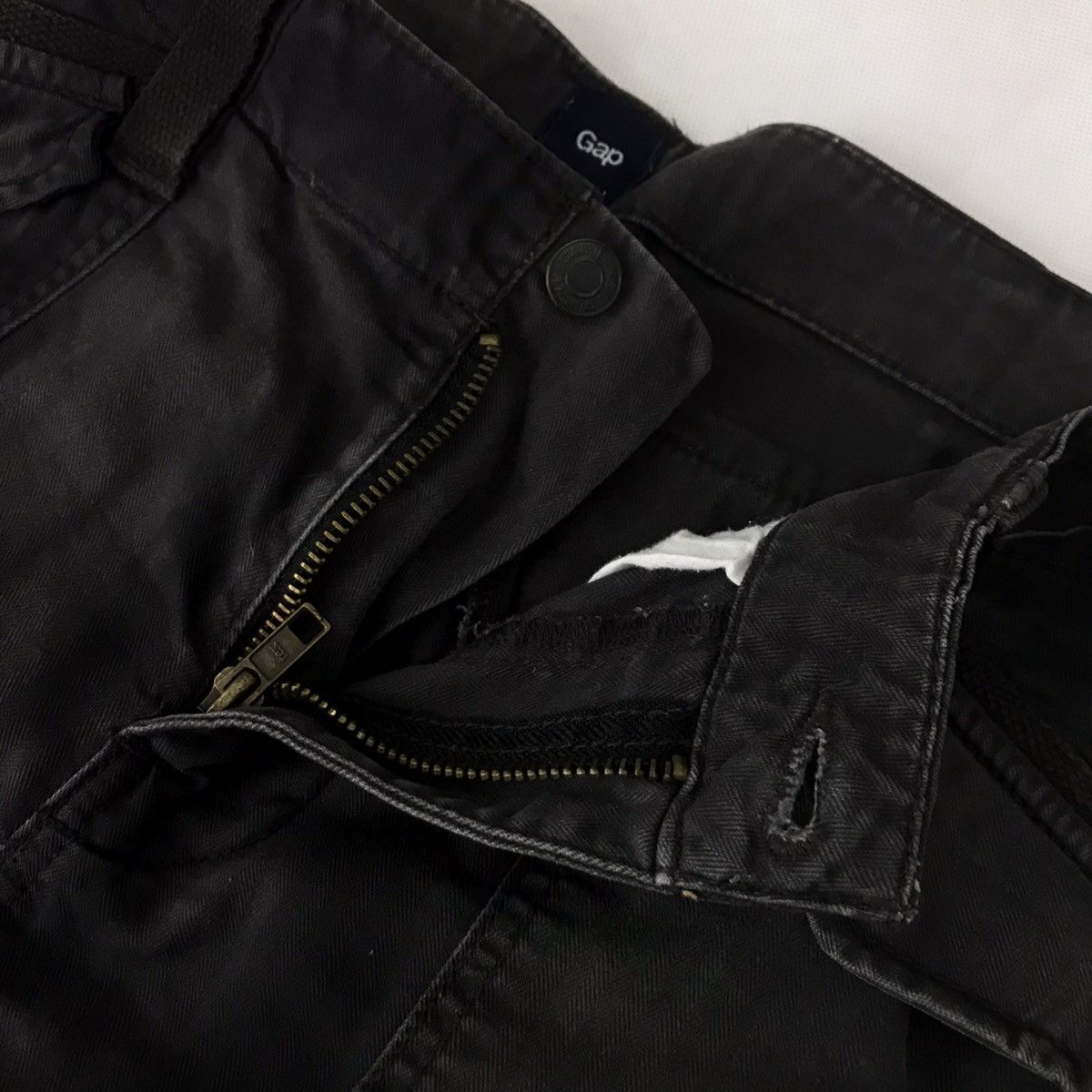 Beauty Beast × Gap Gap Tactical Cargo Black faded Spray style Double knees pant Size US 34 / EU 50 - 14 Thumbnail