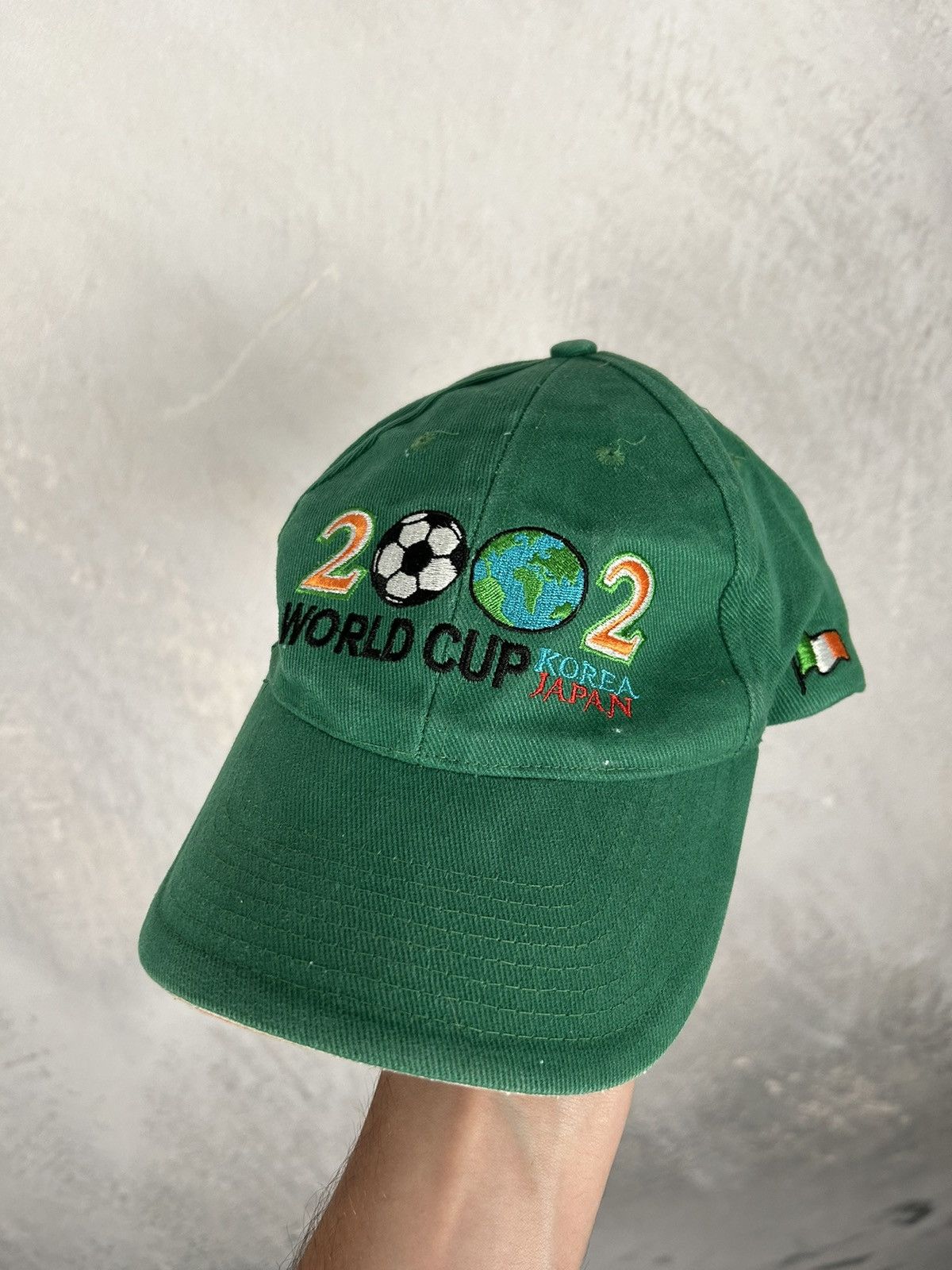 Vintage World Cup 2002 Ireland Cap Hat Rare 90s Y2K