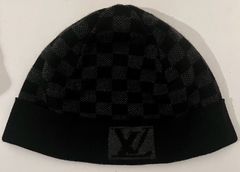 LOUIS VUITTON MP2947 Bone Distorted Damier hat cotton Black