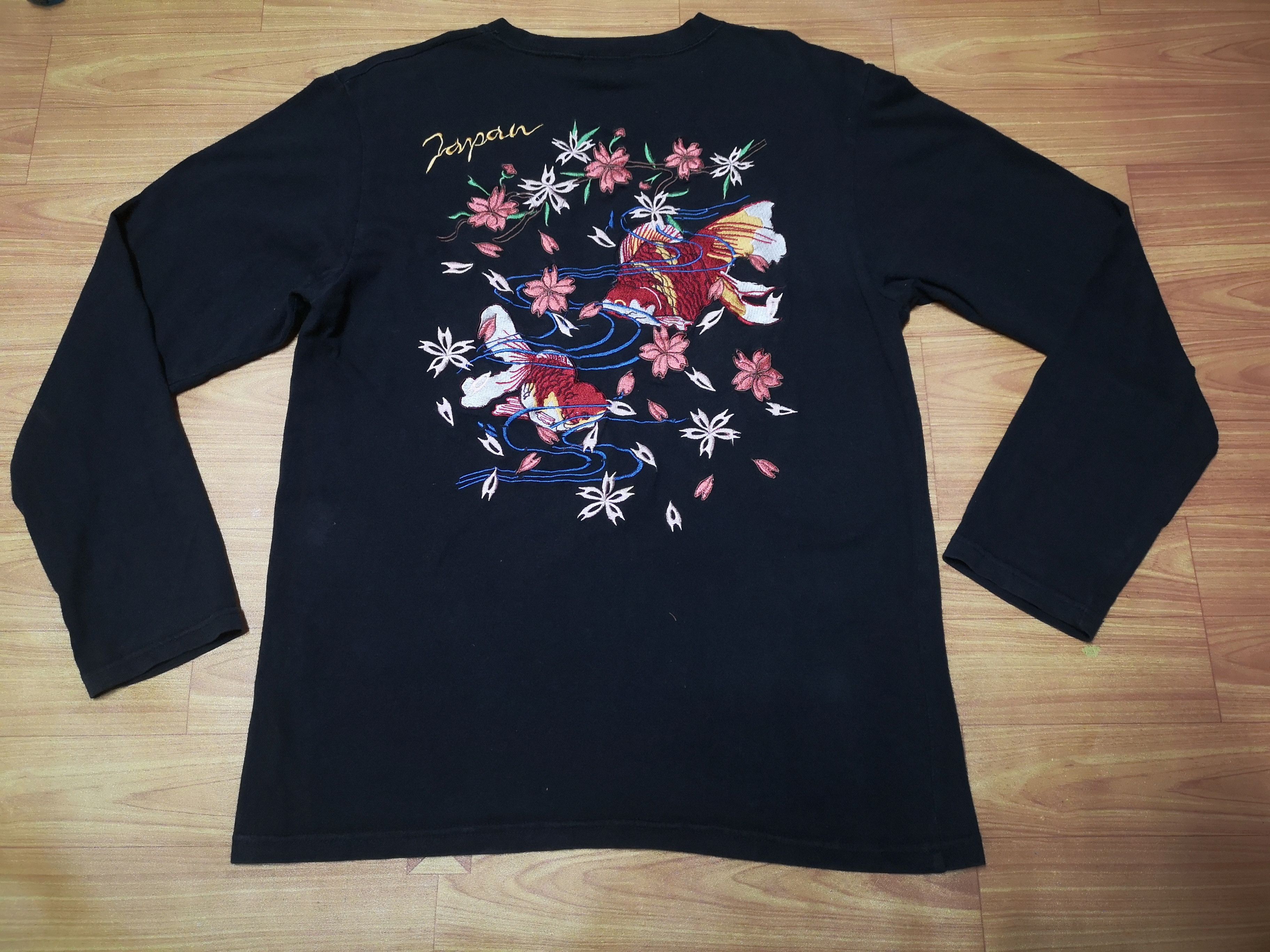 Japanese Brand Long sleeve Sukajan Koi fish embroidery Size US M / EU 48-50 / 2 - 4 Thumbnail