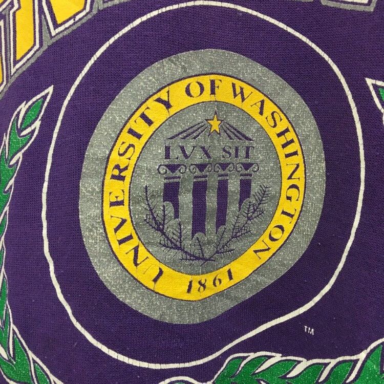 Tultex Vintage 90s WASHINGTON UNIVERSITY Crewneck Sweatshirt Size US M / EU 48-50 / 2 - 8 Thumbnail