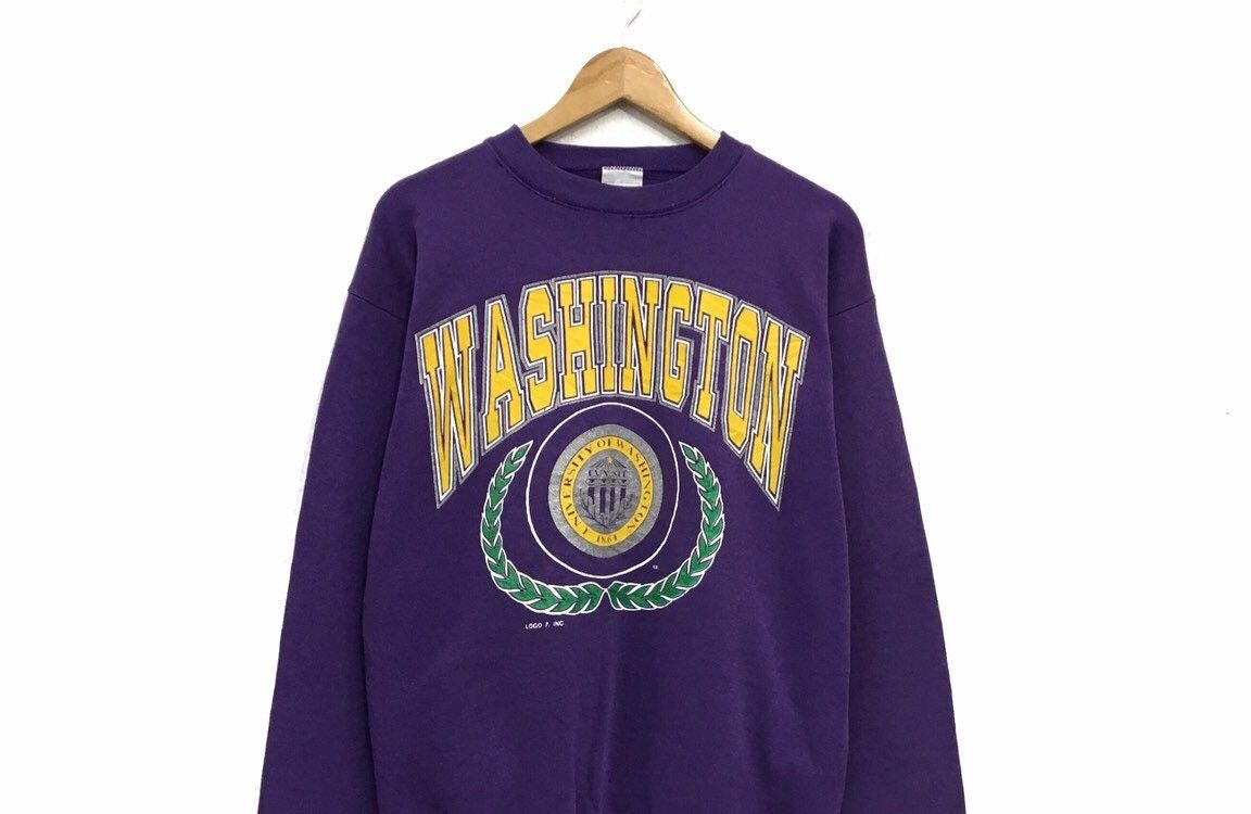 Tultex Vintage 90s WASHINGTON UNIVERSITY Crewneck Sweatshirt Size US M / EU 48-50 / 2 - 3 Thumbnail