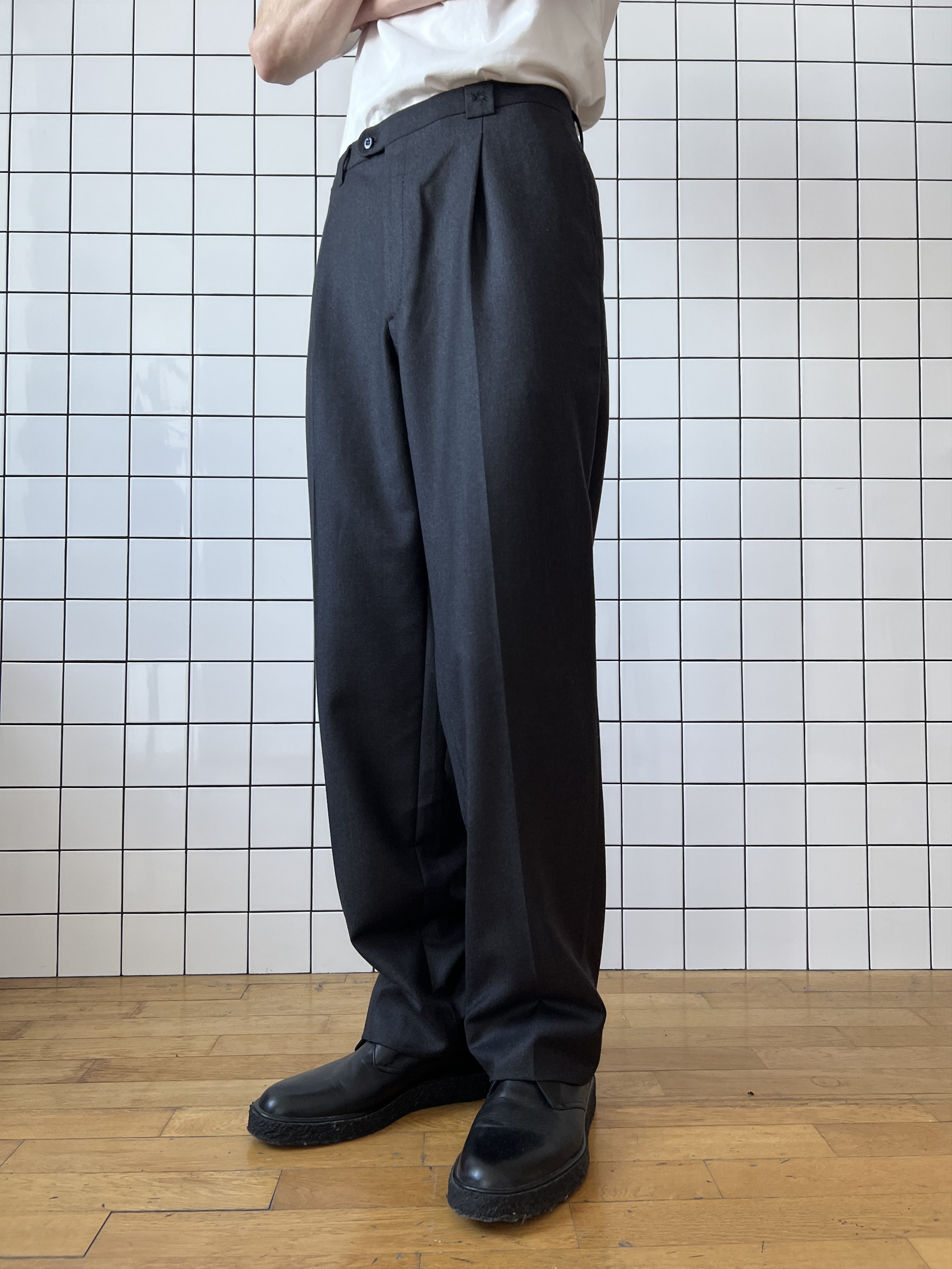 Burberry BURBERRY Pants Suit Trousers Wool Gray A8048 Size US 36 / EU 52 - 3 Thumbnail