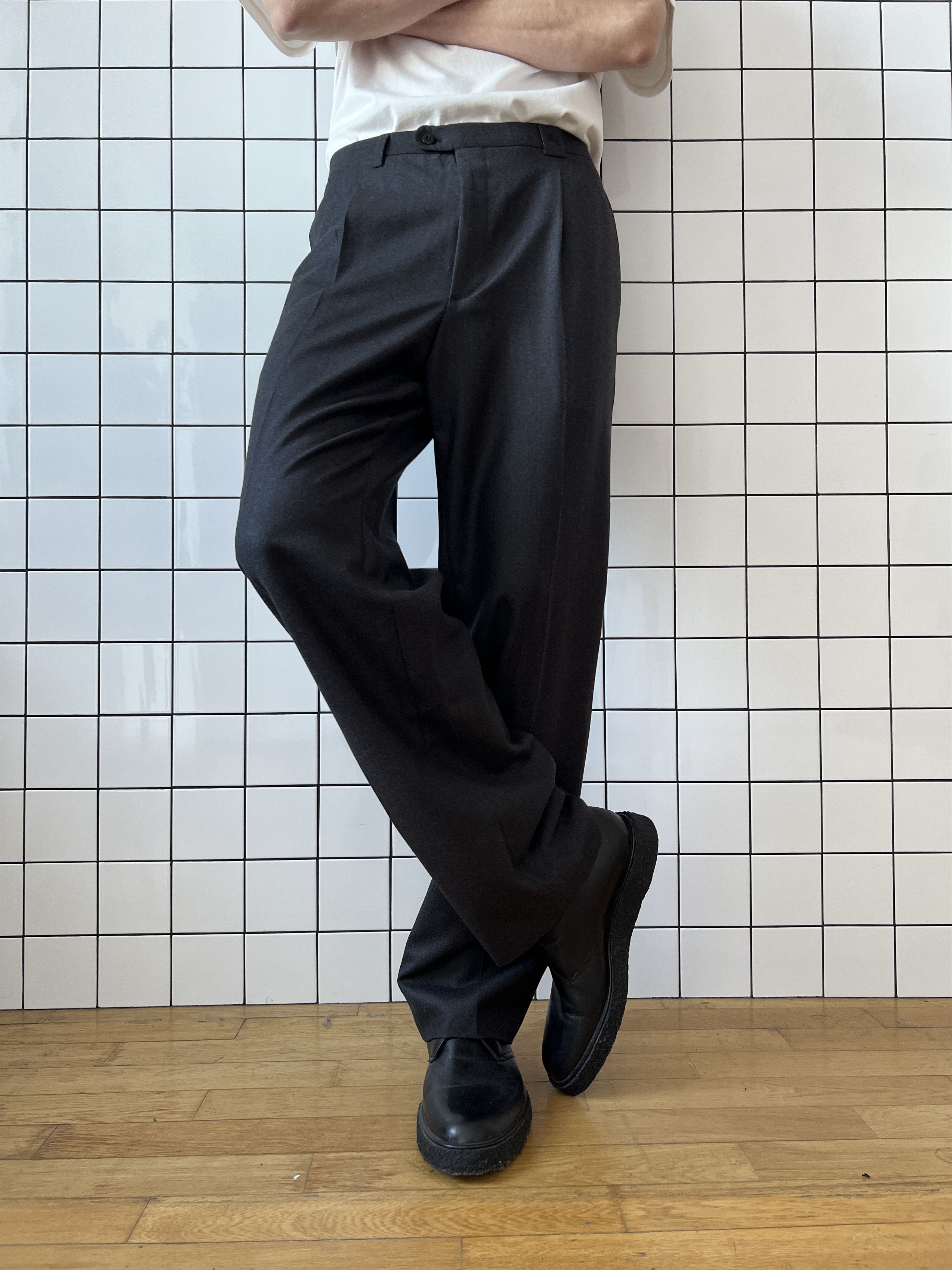 Burberry BURBERRY Pants Suit Trousers Wool Gray A8048 Size US 36 / EU 52 - 4 Thumbnail