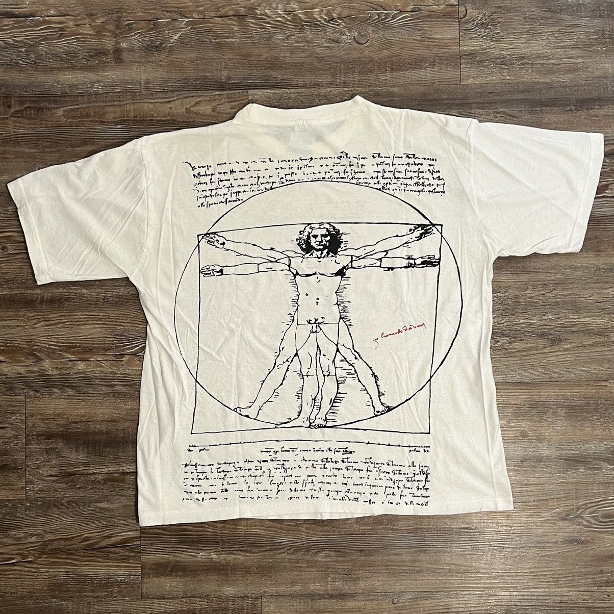90’s Leonardo Da Vinci The Vitruvian Man Italia AOP Art Tee
