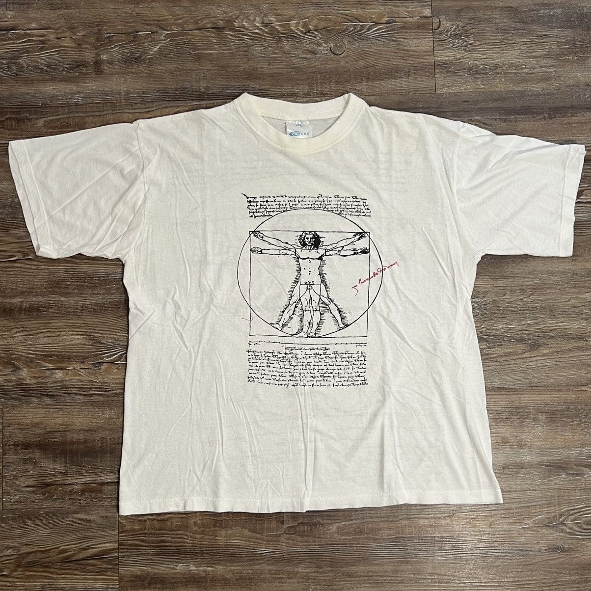 90’s Leonardo Da Vinci The Vitruvian Man Italia AOP Art Tee