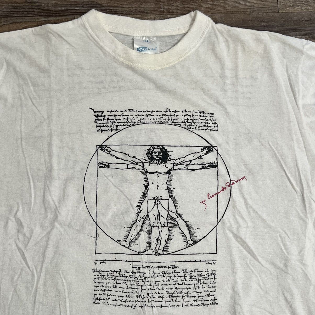 90’s Leonardo Da Vinci The Vitruvian Man Italia AOP Art Tee