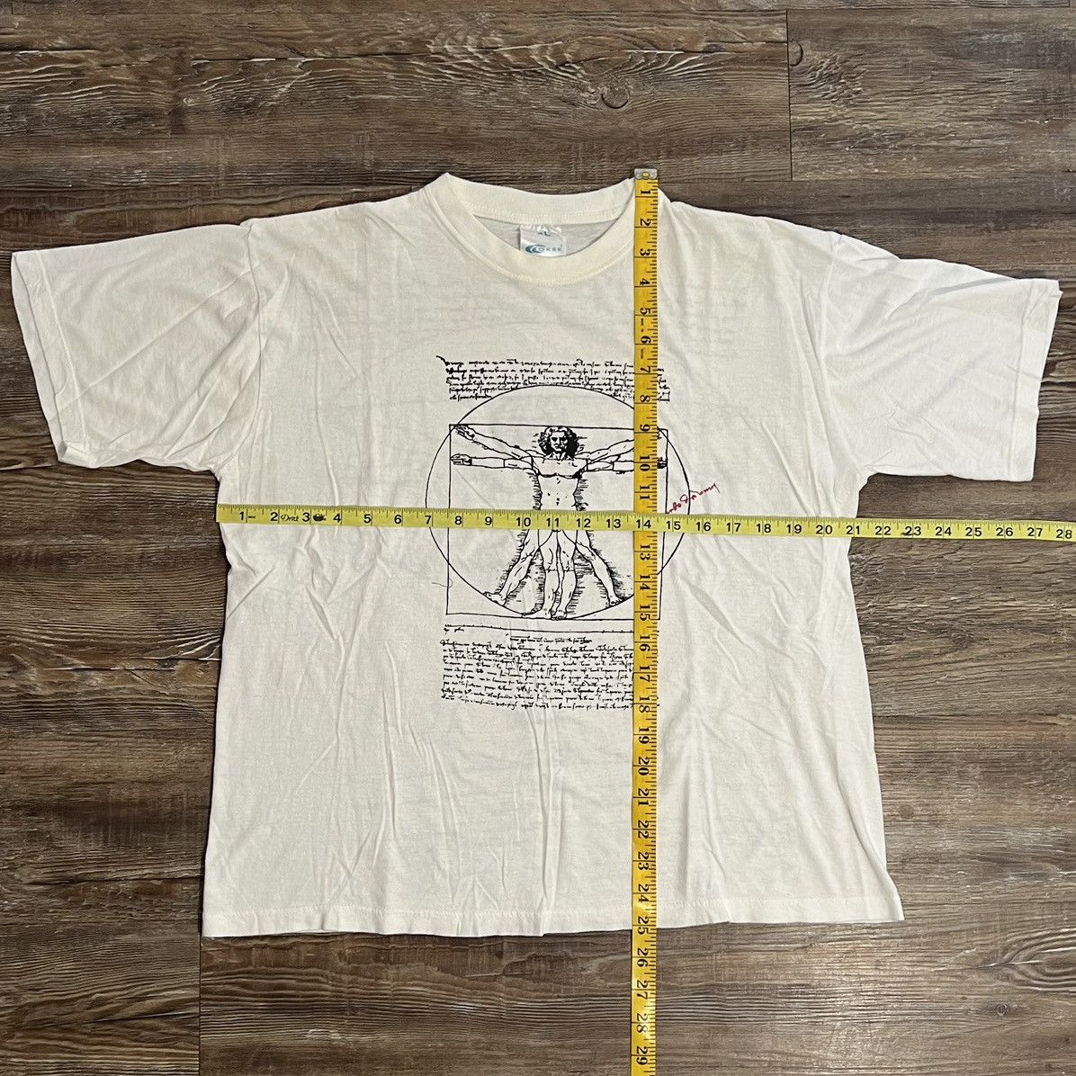 90’s Leonardo Da Vinci The Vitruvian Man Italia AOP Art Tee