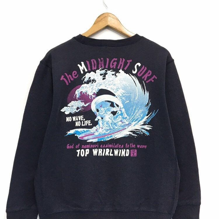 Japanese Brand NAMINORITATSUJIN SURF Crewneck Sukajan Sweatshirt Size US M / EU 48-50 / 2 - 5 Thumbnail
