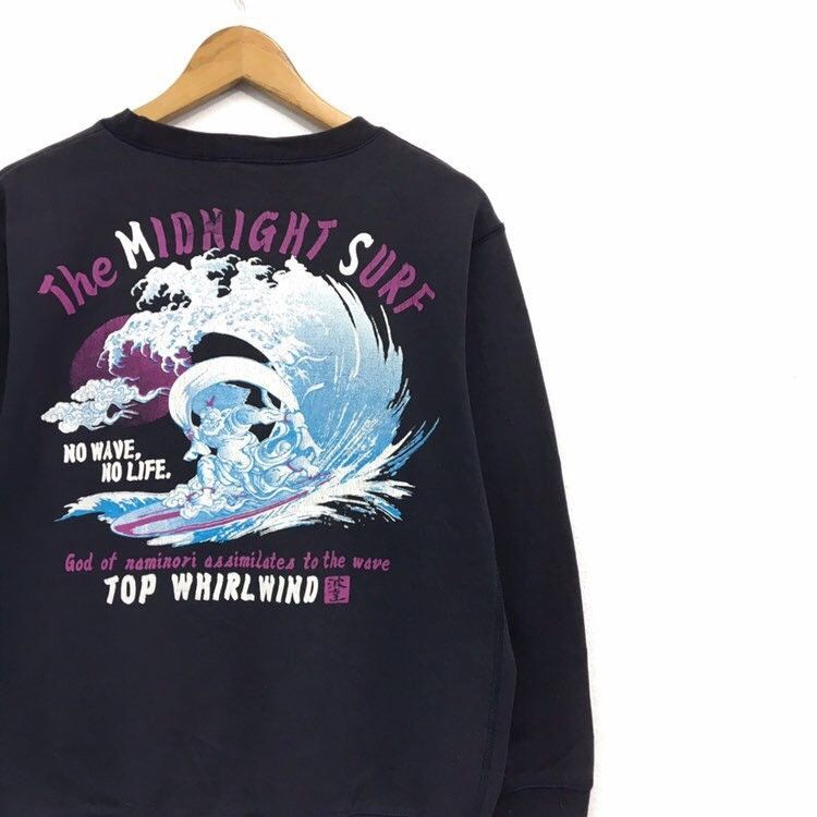 Japanese Brand NAMINORITATSUJIN SURF Crewneck Sukajan Sweatshirt Size US M / EU 48-50 / 2 - 7 Thumbnail