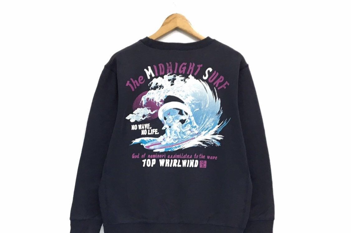Japanese Brand NAMINORITATSUJIN SURF Crewneck Sukajan Sweatshirt Size US M / EU 48-50 / 2 - 3 Thumbnail